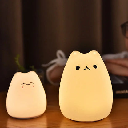 Veilleuse LED en forme de chat pour enfants