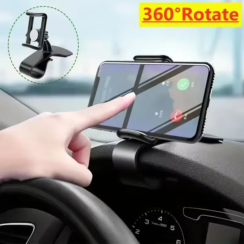 Support universel pour téléphone pour voiture avec rotation à 360 degrés