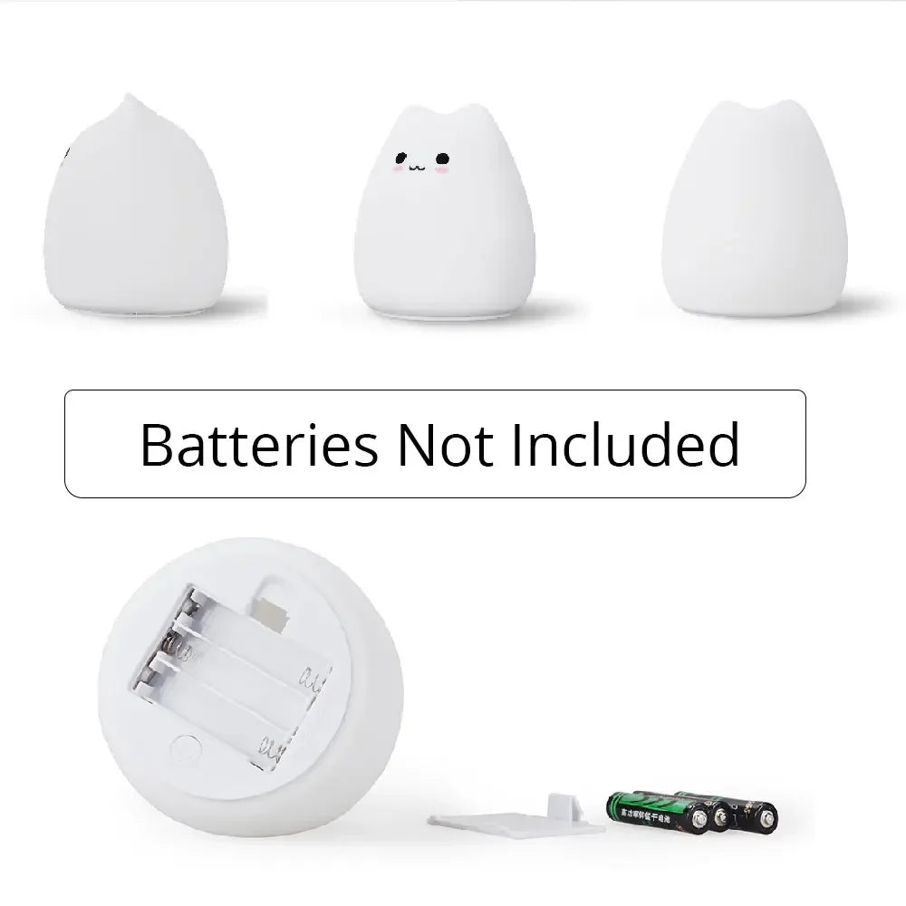 Veilleuse LED en forme de chat pour enfants