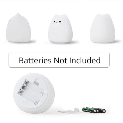 Veilleuse LED en forme de chat pour enfants